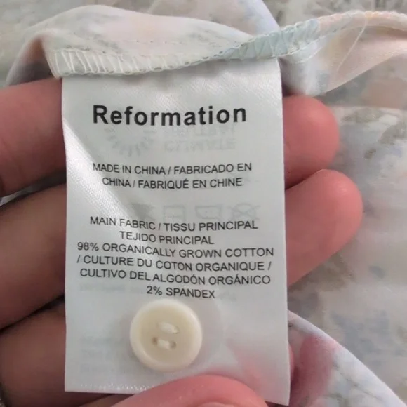 NWT Reformation Kenzi Dress - Long Sleeve Floral Countryside - Picture 9 of 9